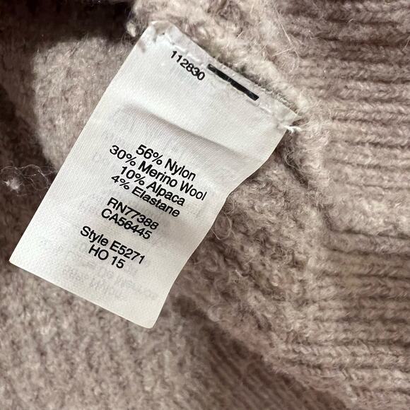 Madewell Women's Chunky Turtleneck Wool Alpaca Tan Size Small - Picture 5 of 9